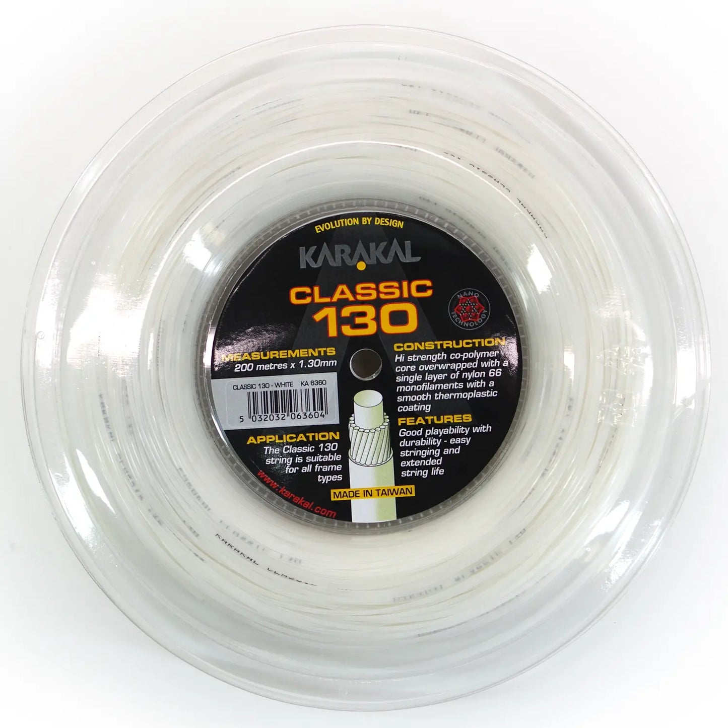 Karakal Classic 130 Racket String White