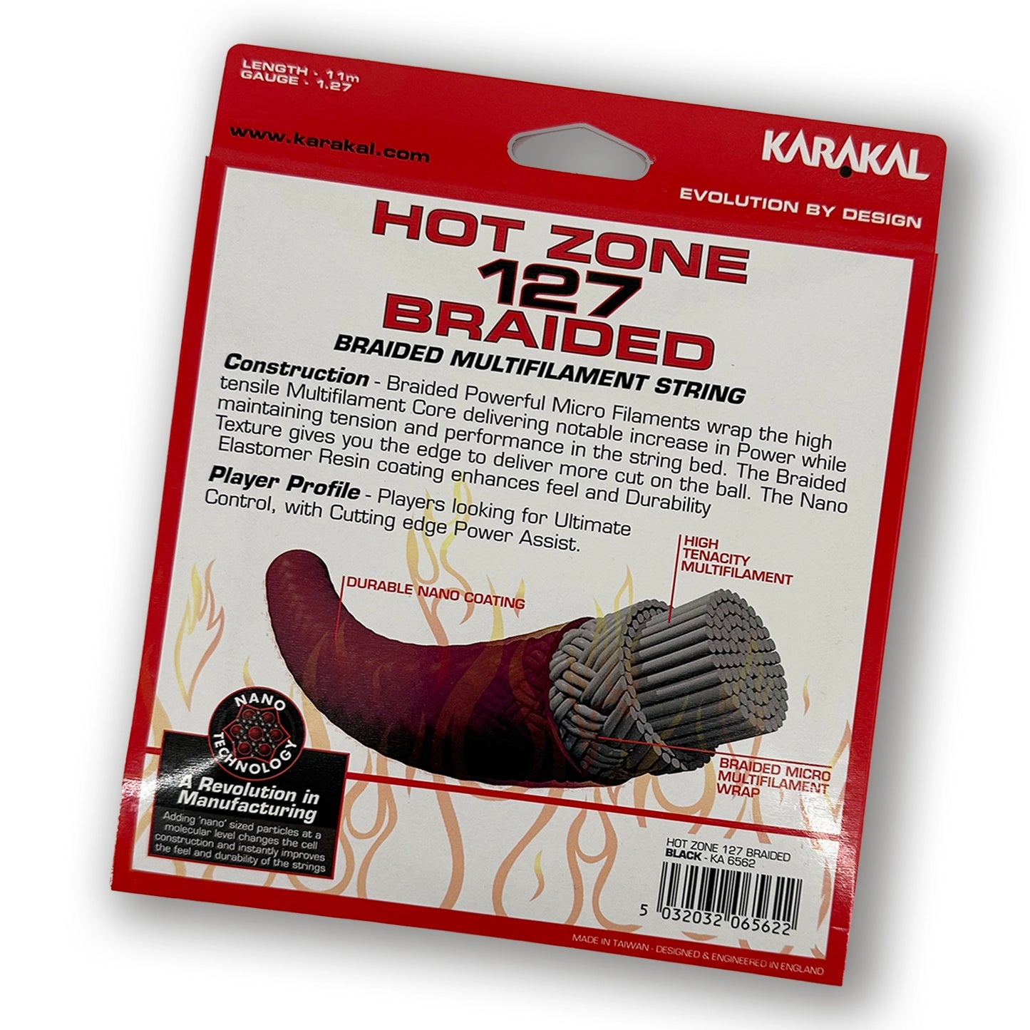 Karakal Hot Zone 127 Braided String Back