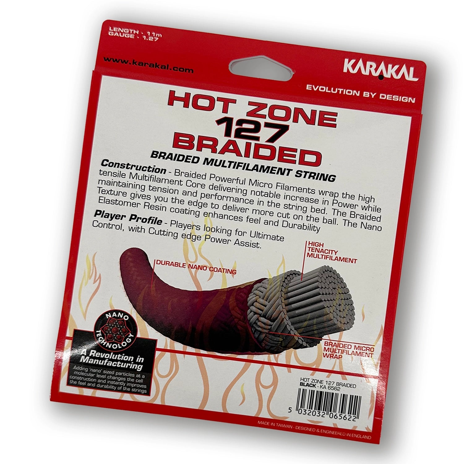 Karakal Hot Zone 127 Braided String Back