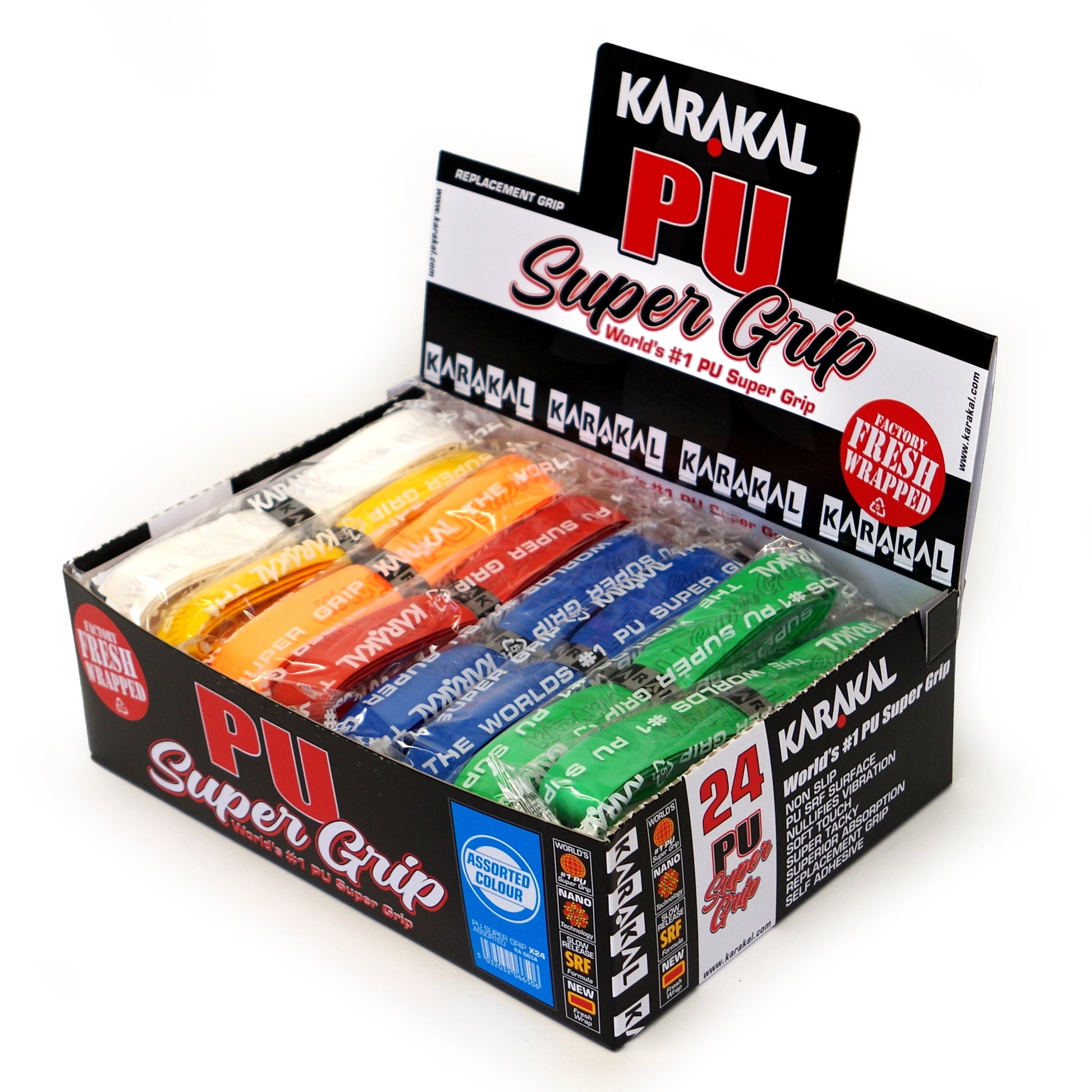 Karakal PU Super Grip Box of 24 Assorted