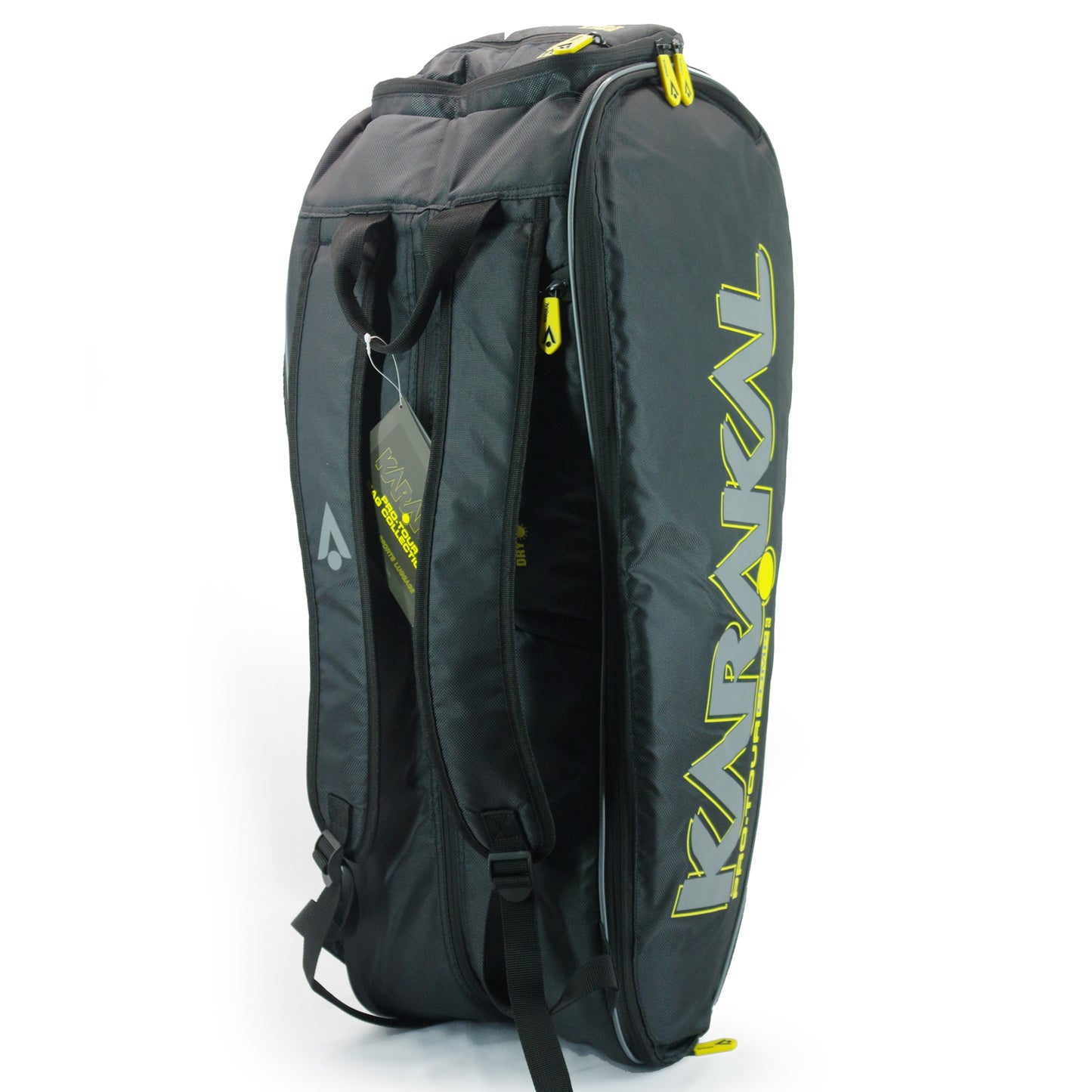 Karakal Pro Tour 2.0 Comp Racket Bag with Yellow Trim