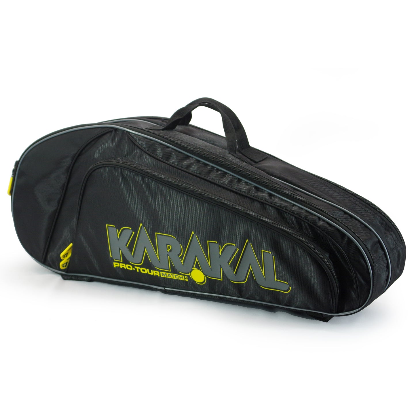 Karakal Pro Tour 2.0 Match, 4 Racket Bag with Yellow Trim