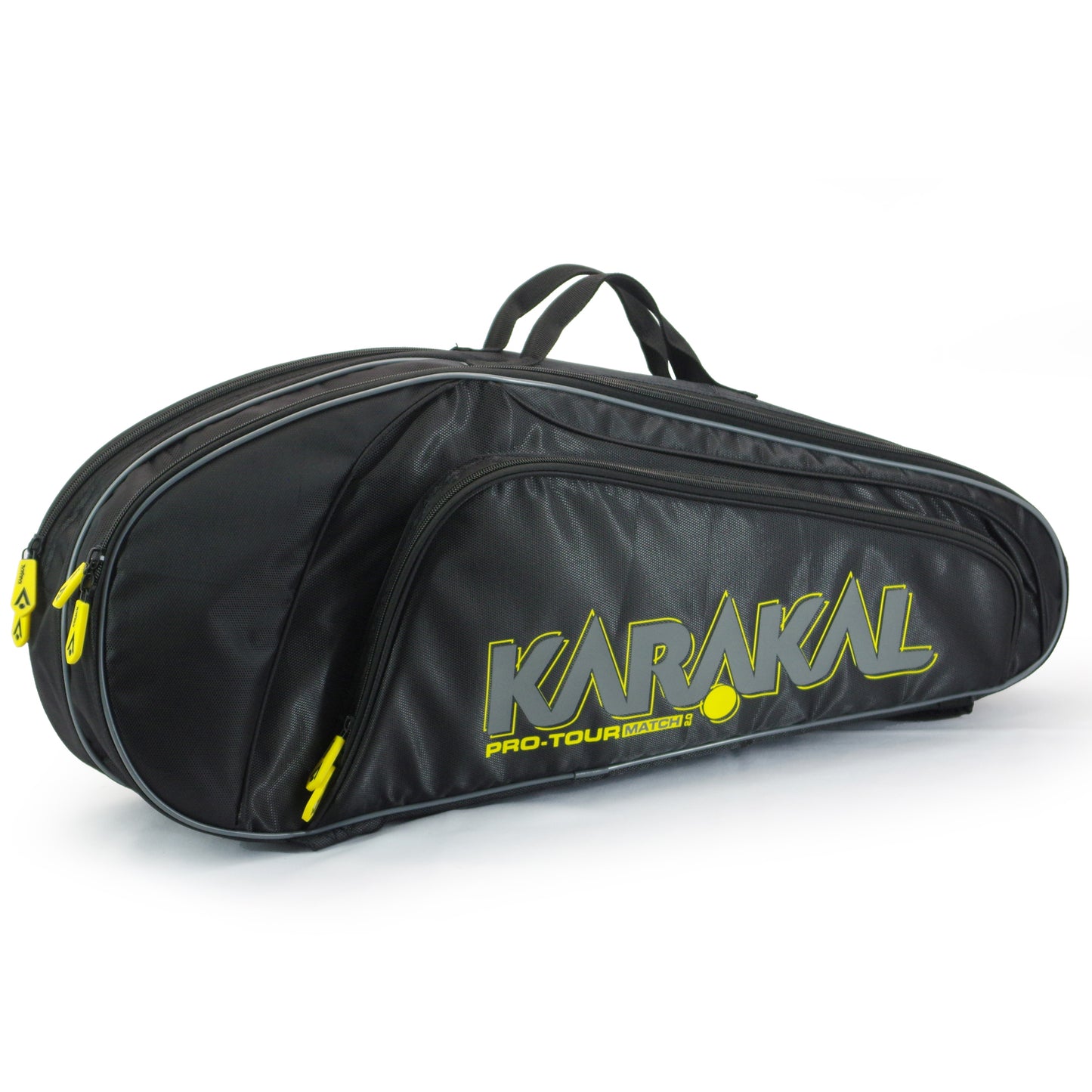 Karakal Pro Tour 2.0 Match, 4 Racket Bag with Yellow Trim