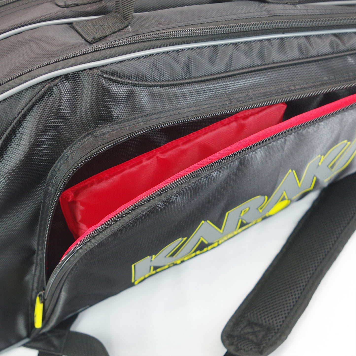 Karakal Pro Tour 2.0 Match, 4 Racket Bag with Yellow Trim