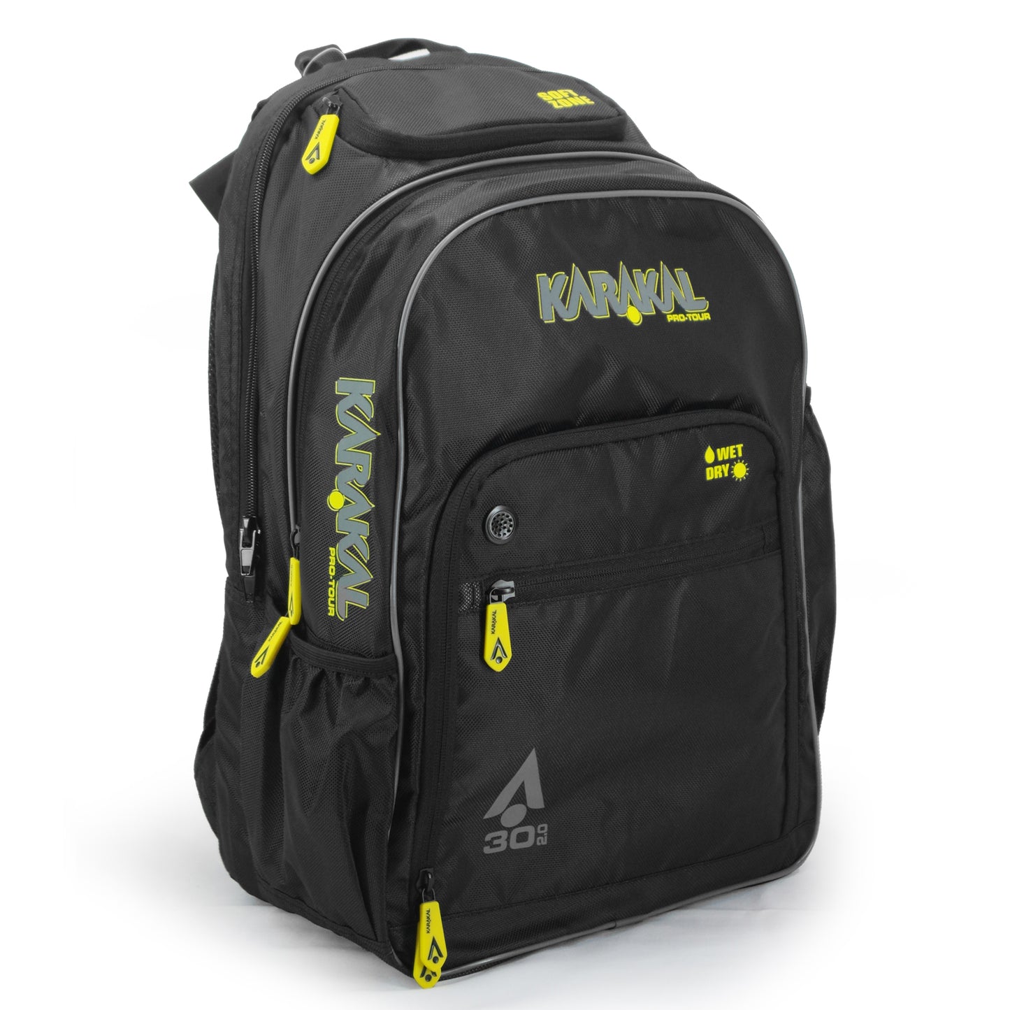 Karakal Pro Tour 30 2.0 Backpack with Yellow Trim