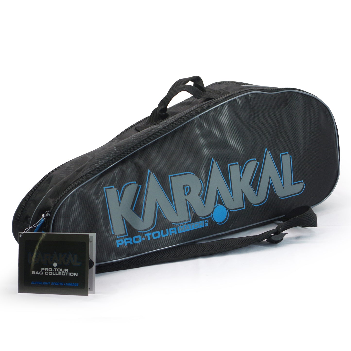 Karakal Pro Tour 2.1 Match, 4 Racket Bag with Blue Trim
