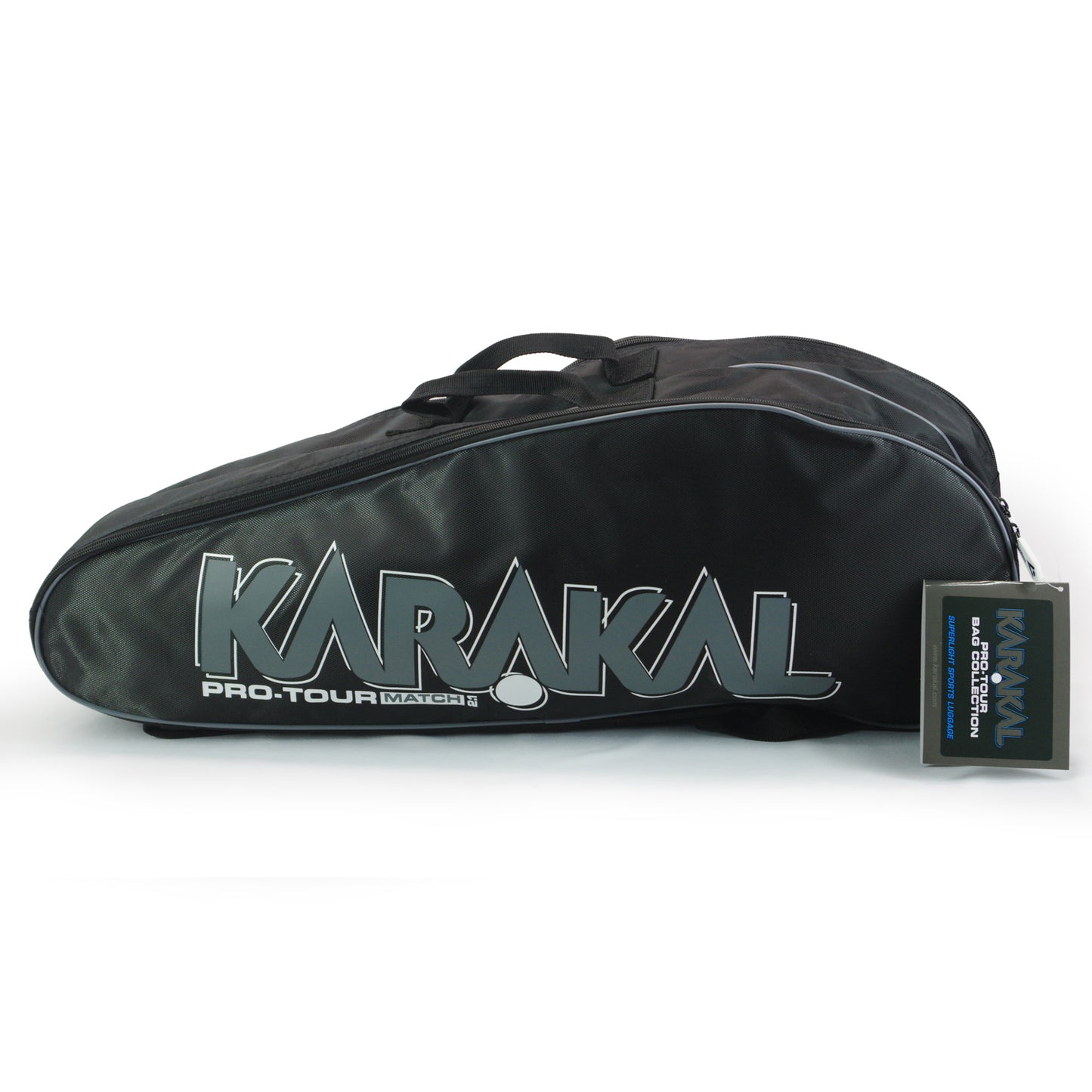 Karakal Pro Tour 2.1 Match, 4 Racket Bag with White Trim