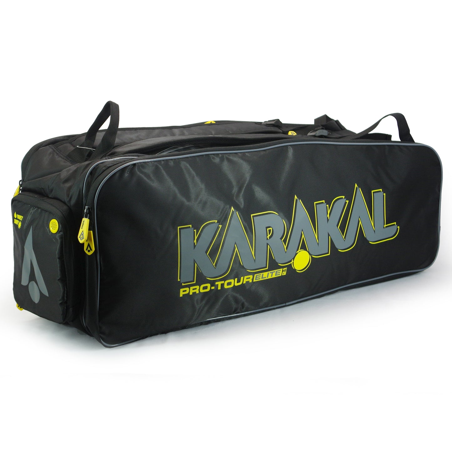 Karakal Pro Tour 2.1 Elite Racket Bag with Yellow Trim