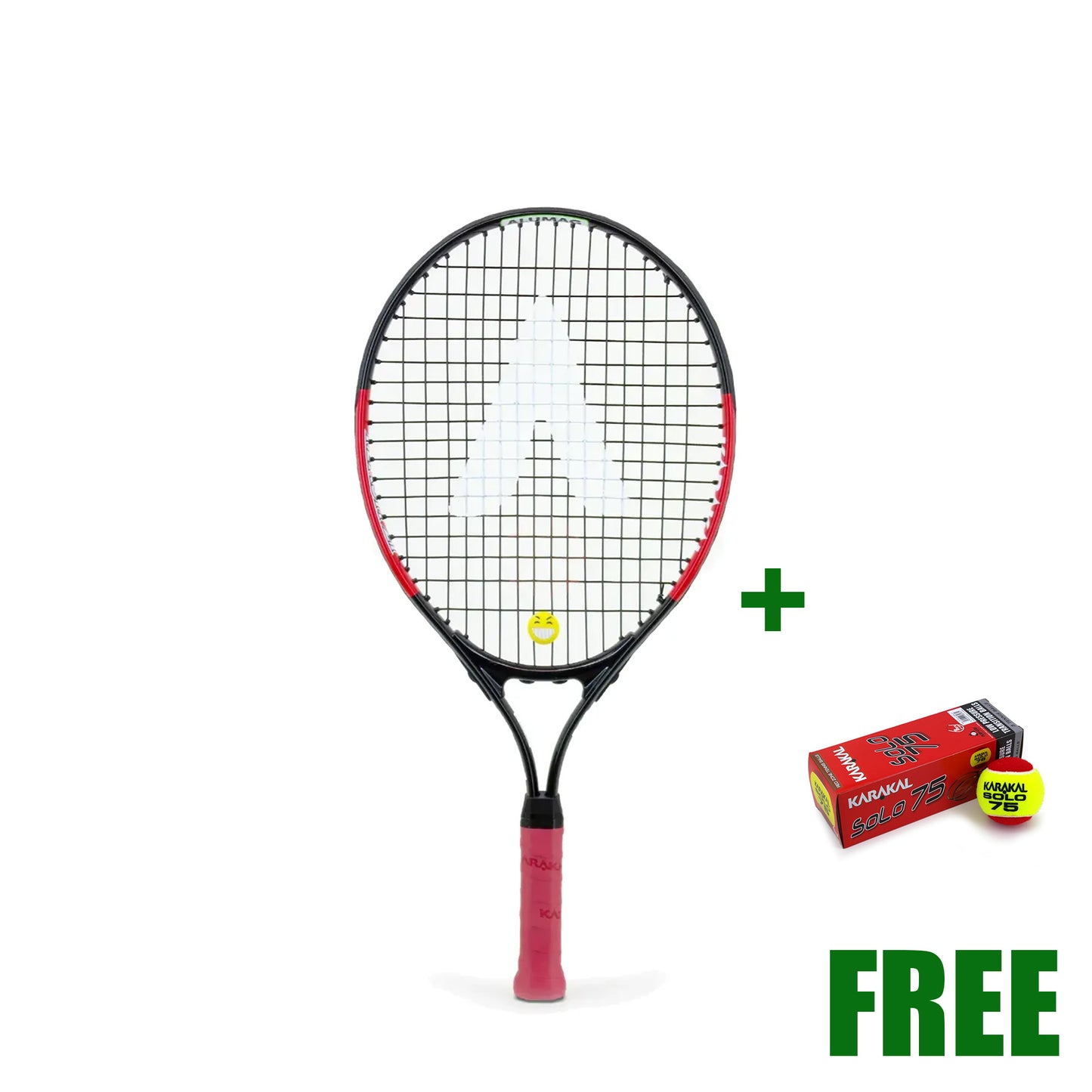 Karakal Flash 21 Junior Tennis Racket with FREE Solo Red Balls