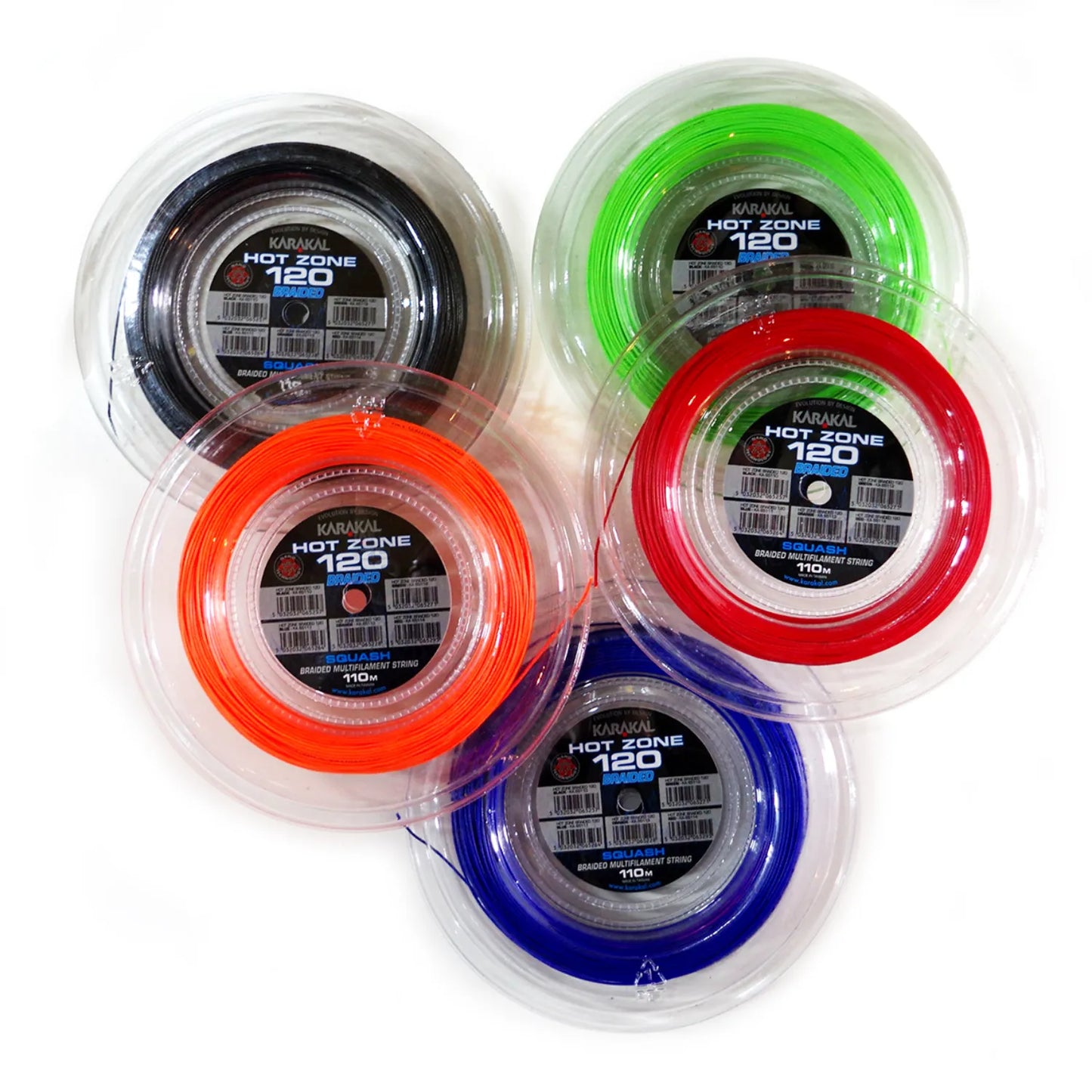 Karakal Hot Zone Braided 120 Squash String 110 Coils