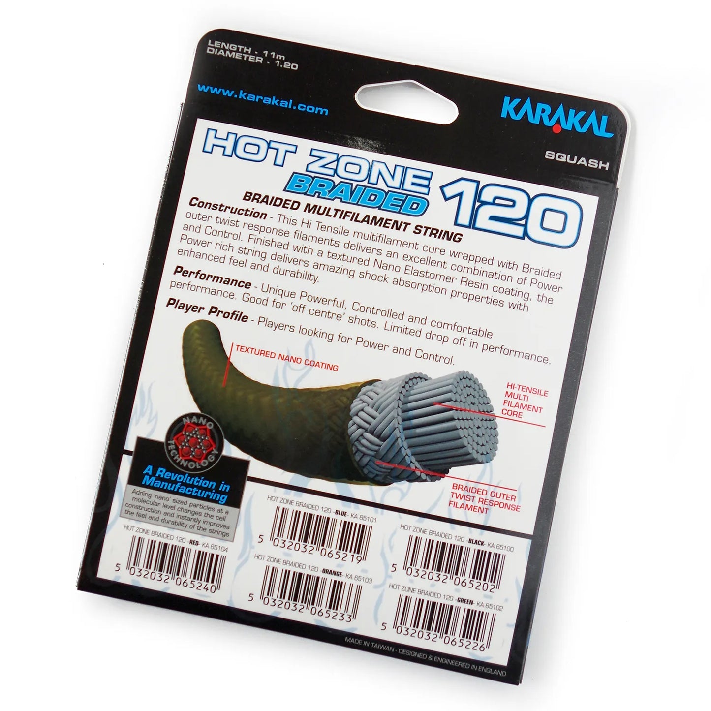 Karakal Hot Zone Braided 120 Squash String