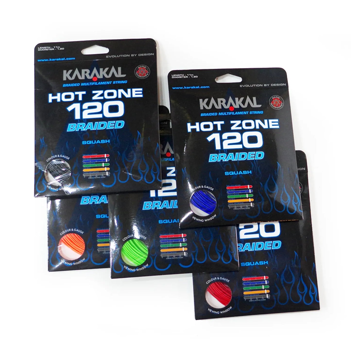 Karakal Hot Zone Braided 120 Squash String Sets