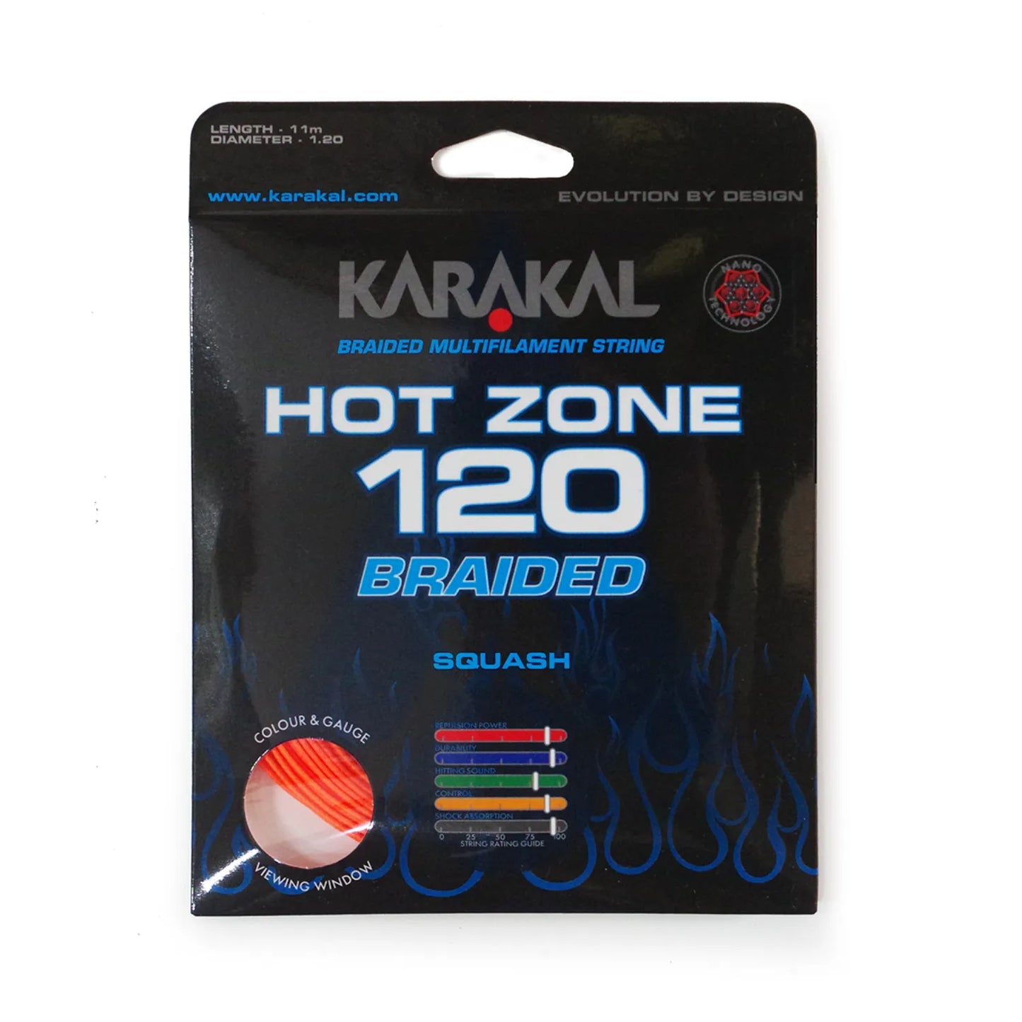 Karakal Hot Zone Braided 120 Squash String