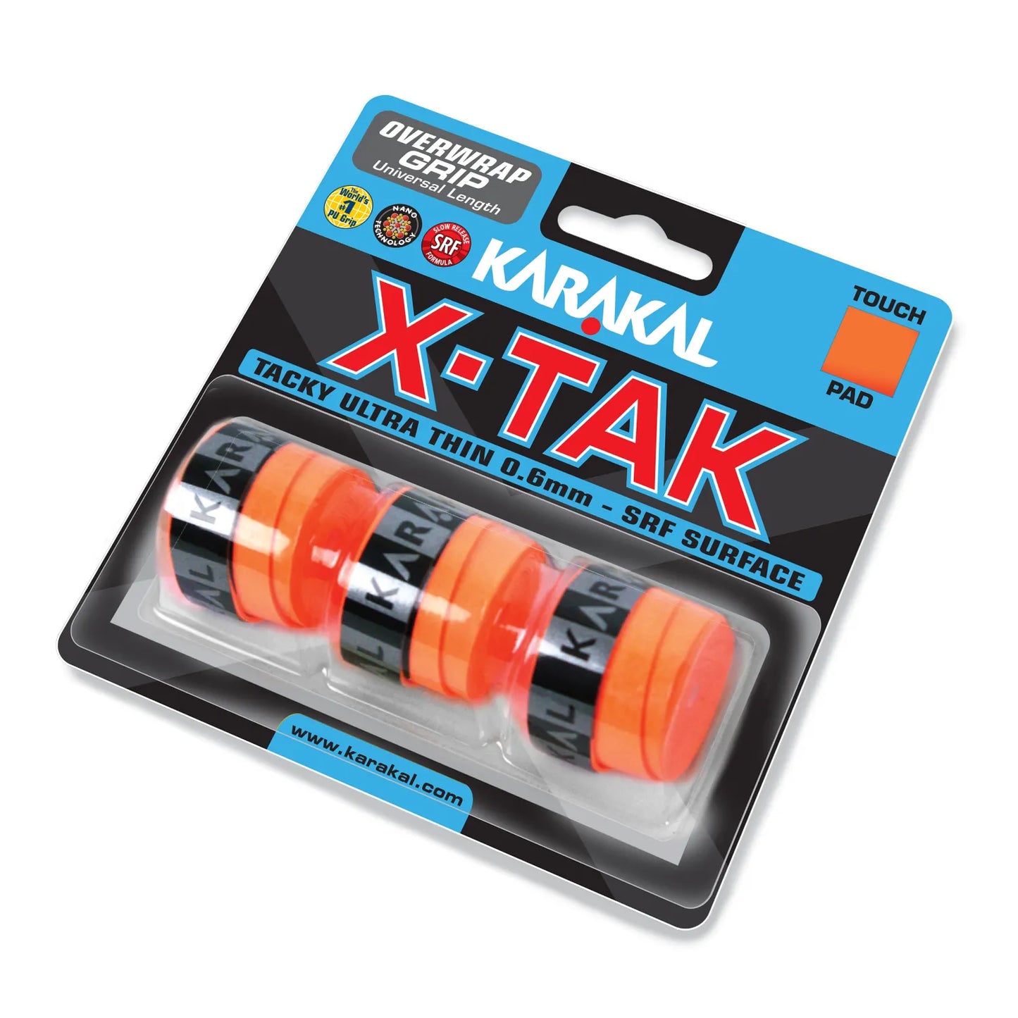 Karakal X-TAK Overwrap Grip Orange