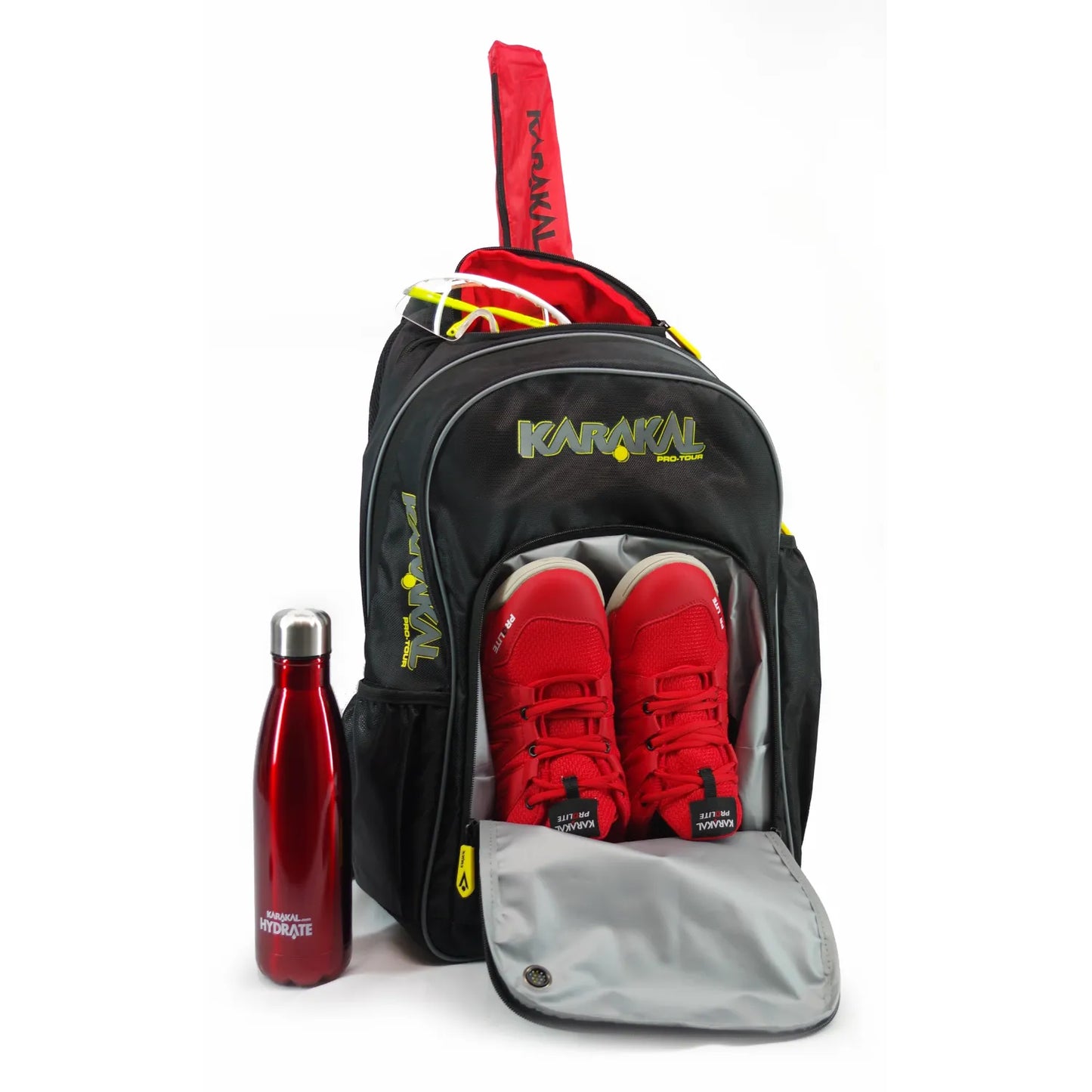 Karakal Pro Tour 30 2.0 Backpack with Yellow Trim