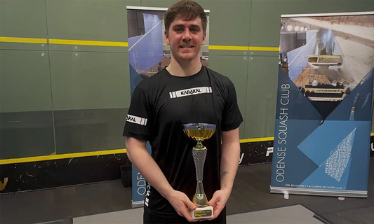 Karakal sponsored player Emyr Evans has claimed the title at the 2026 Odense Squash Open, held at Odense Squash Club in Odense, Denmark, marking an impressive victory on the PSA Challenger Tour.
