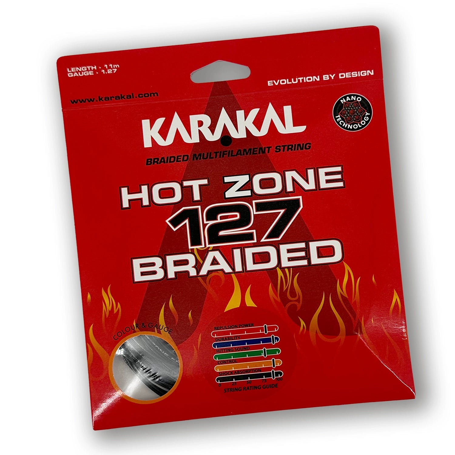 Karakal Hot Zone 127 Braided String Front