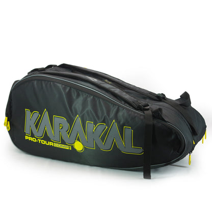 Karakal Pro Tour 2.0 Comp Racket Bag with Yellow Trim