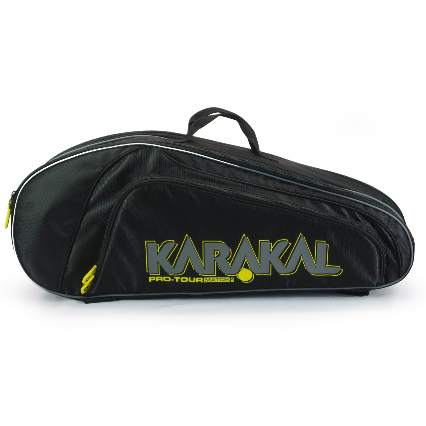 Karakal Pro Tour 2.0 Match, 4 Racket Bag with Yellow Trim