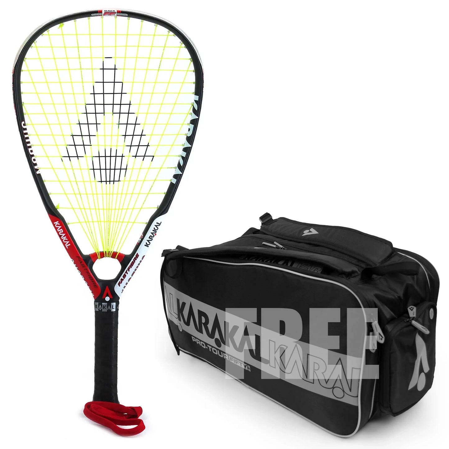 Karakal Core Shadow 165 2.1 Racketball Racket with FREE Karakal Pro Tour Fifty 2.2 Racket Bag Grey