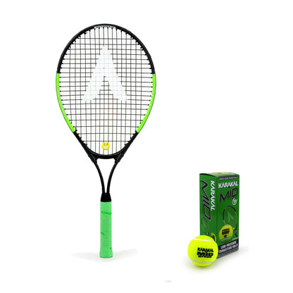 Karakal Flash 25 Junior Tennis Racket with FREE Karakal MID Dot Transition Tennis Balls