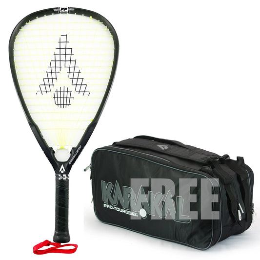 Karakal Core Shadow Lite 145 Racketball Racket with FREE Karakal Pro Tour Fifty 2.1 Short Racket Bag with White Trim