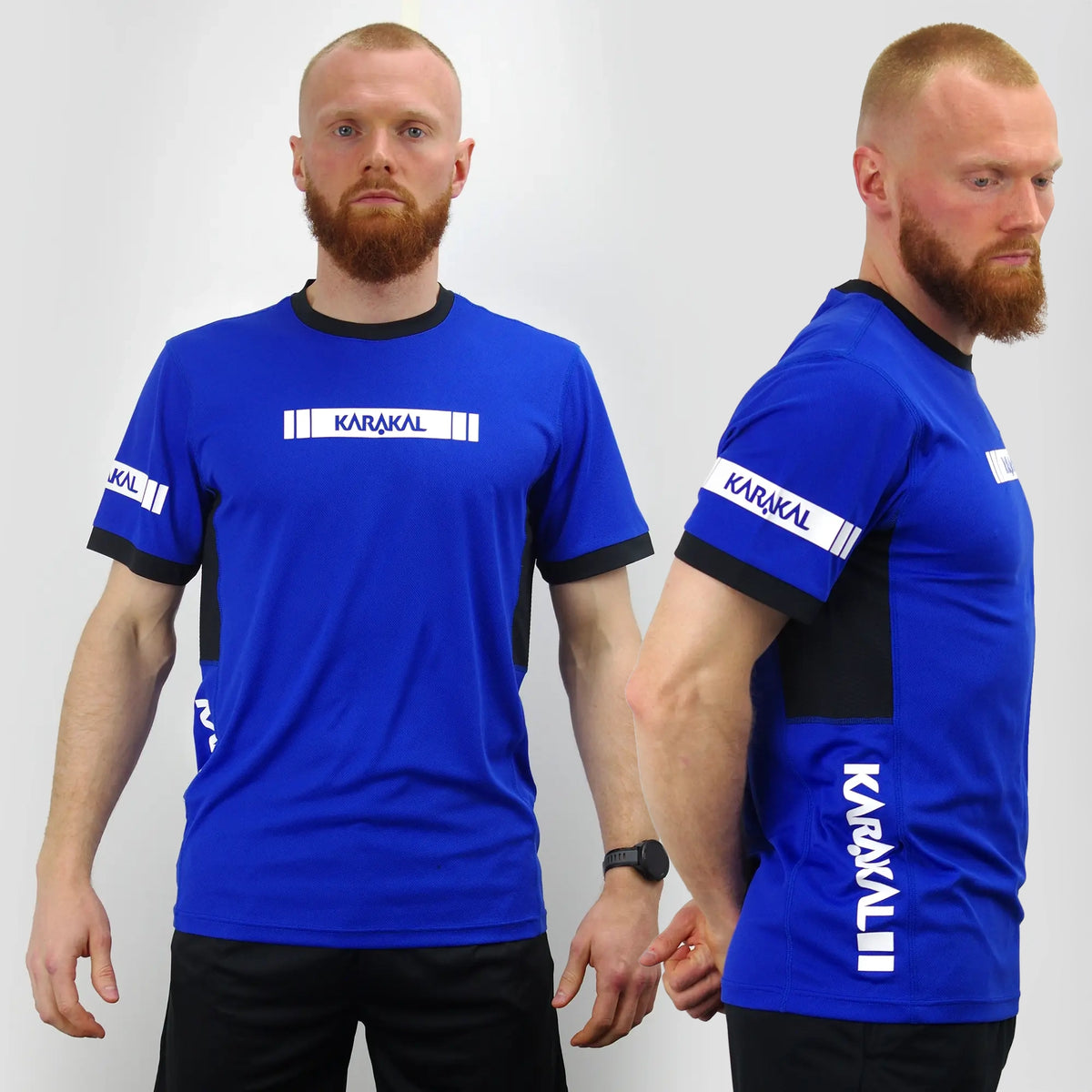Karakal Pro Tour Tee 2 Shirt Value Pack Blue & Blue