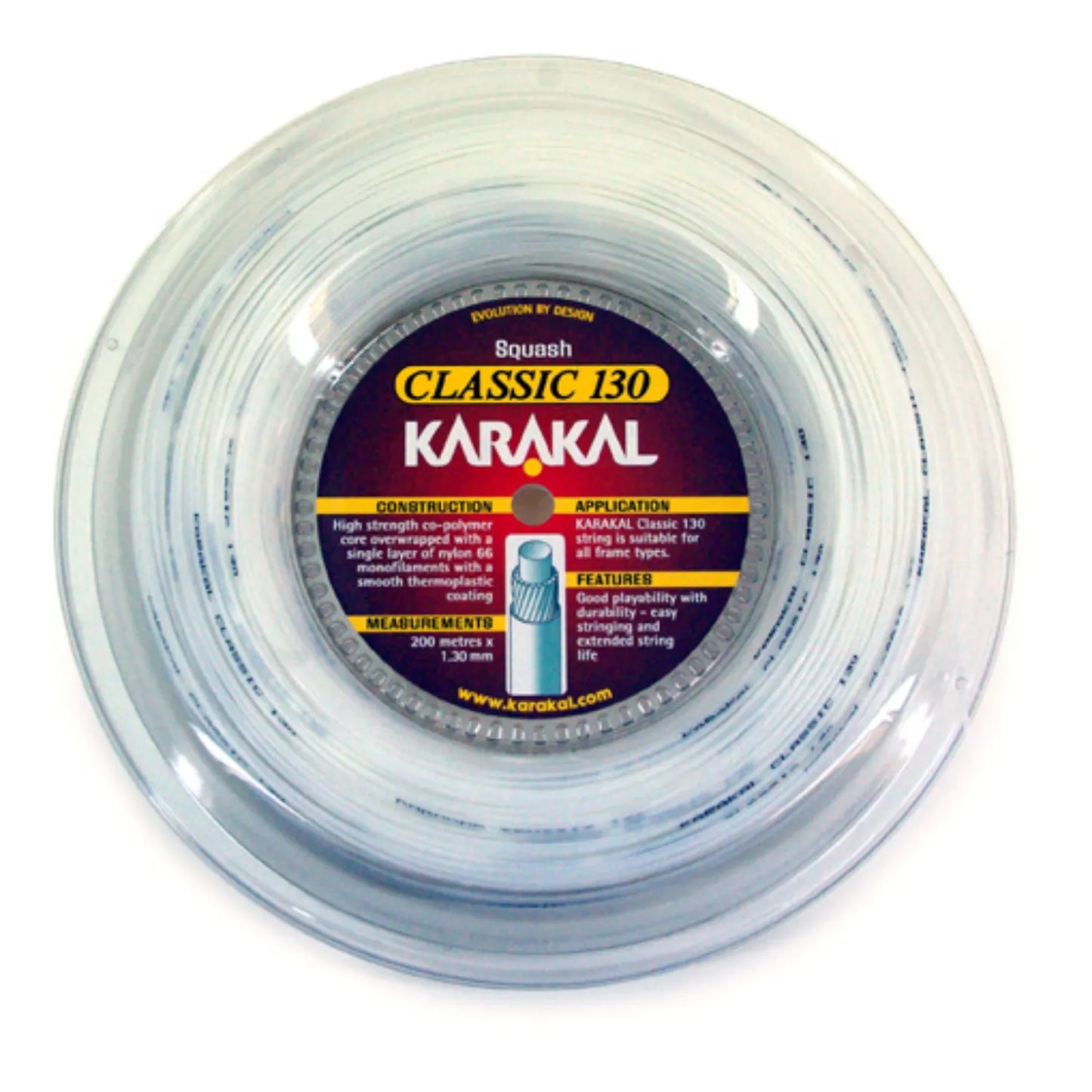 Karakal Classic 130 Squash Strings 200M Coil
