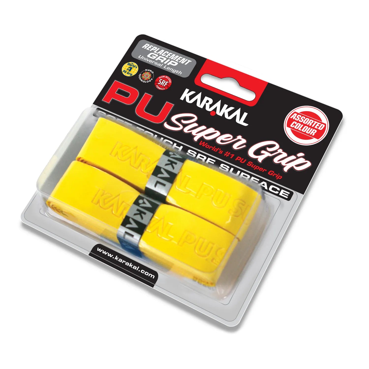 Karakal Super PU Replacement Grips – Pack Of 2 – Sweat-Absorbent For Tennis, Squash, Badminton Rackets