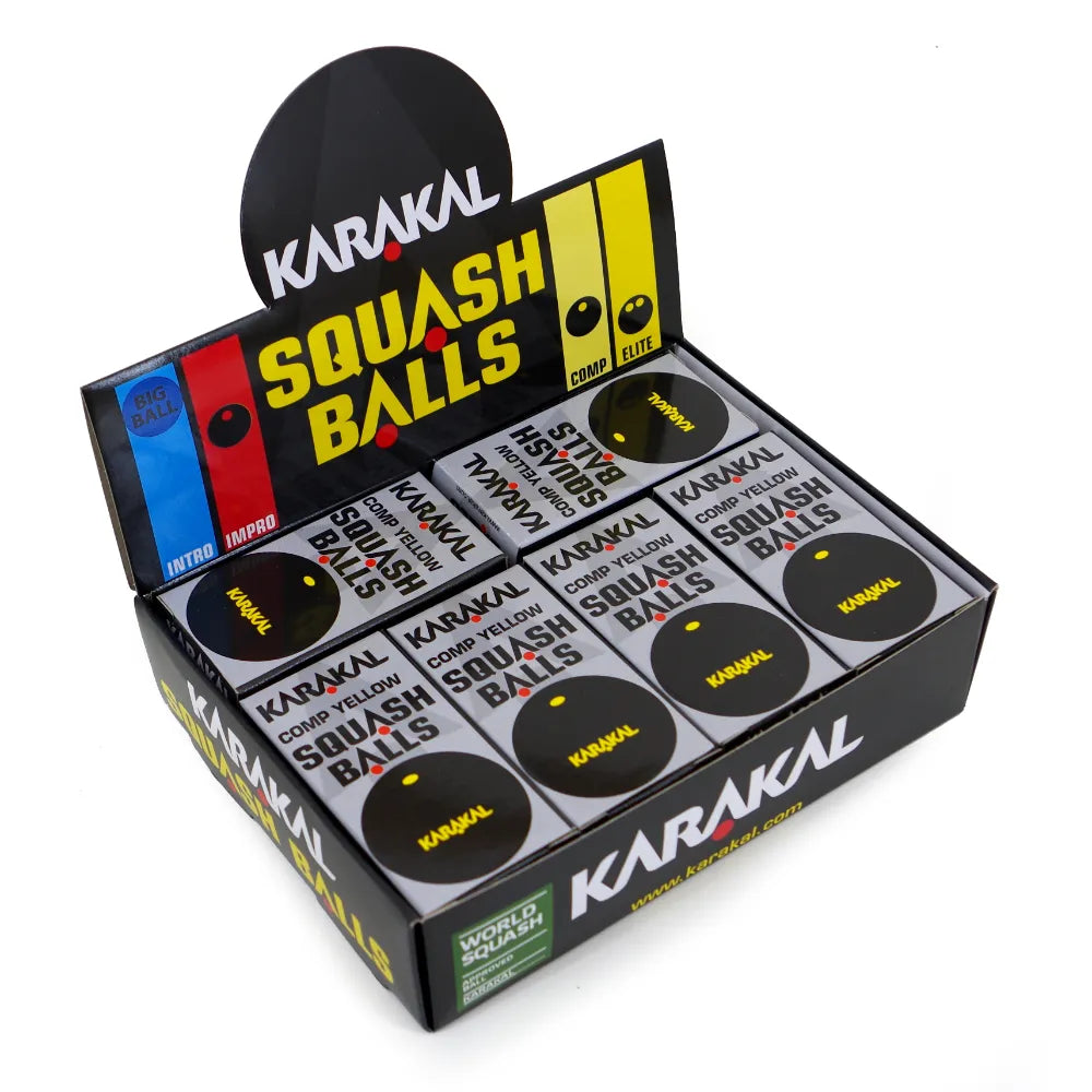 Karakal Yellow Dot Squash Balls