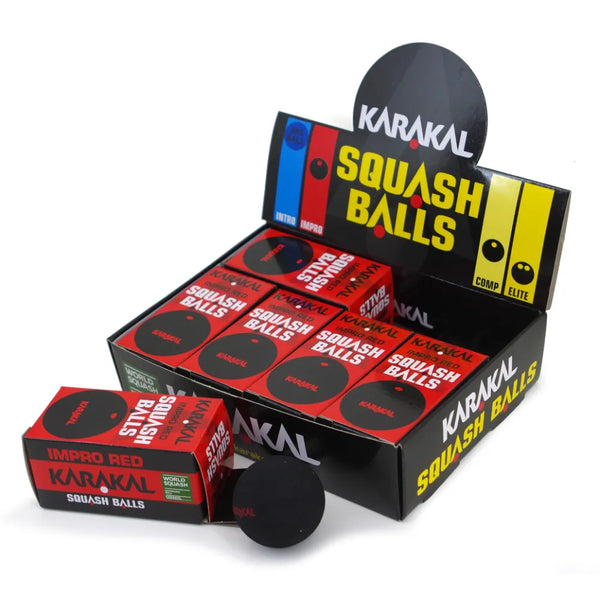 Squash Balls — Red Dot (box of 12)